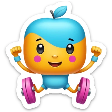 generate a logo for me. We're doing a AI virtual pet company. This pet will help with your fitness. Track your workout record and health status. And it will assign tasks to you and push you to keep fitness

we should do "cartoon" style. Color should be matching the topic of fitness sticker
