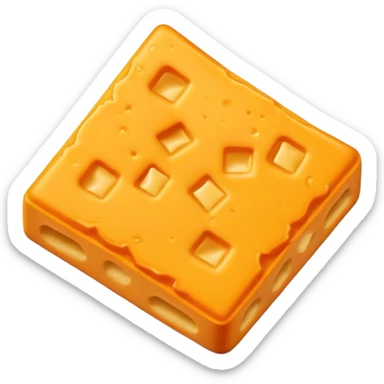 Orange cheez-it cracked  sticker