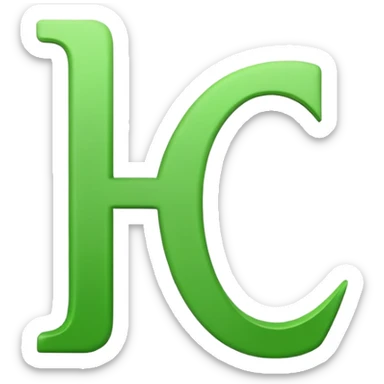 White letter f with green background sticker