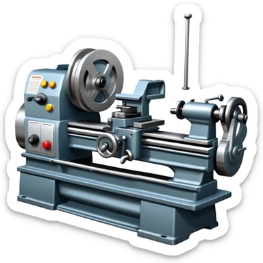 lathe machine, metalworking tool sticker