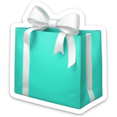 Tiffany shopping bag with white bow sticker