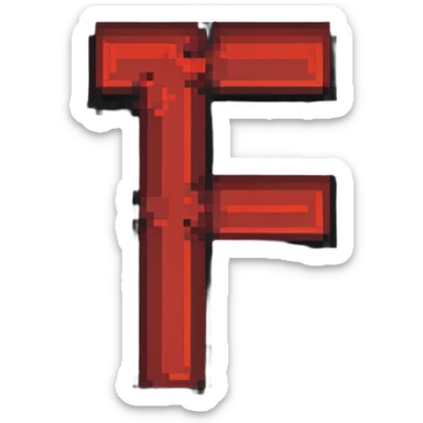 red pixelated lettering spelling 'ZETRIX', classic 8-bit video game style sticker