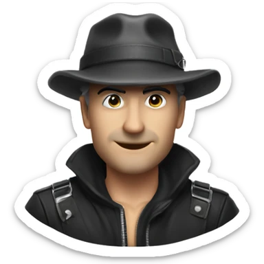 Squalo con cappello a cilindro  sticker