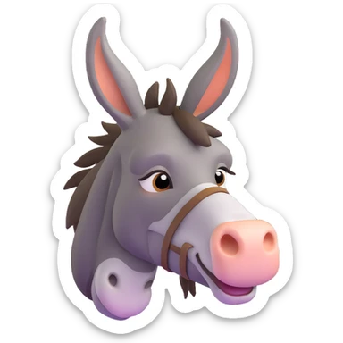 sad blue donkey sticker