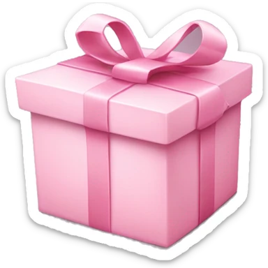 light pink present with opening lid sticker