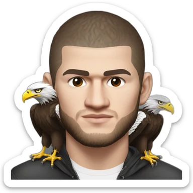 Khabib nurmagomedov with eagle sticker