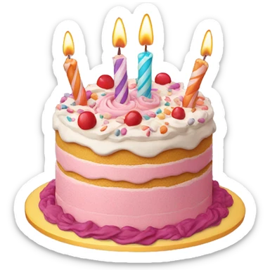 birthday cake sticker