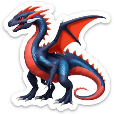 Yveltal-Lugia-Salandit-Fakémon-hybrid-creature (full body)  sticker