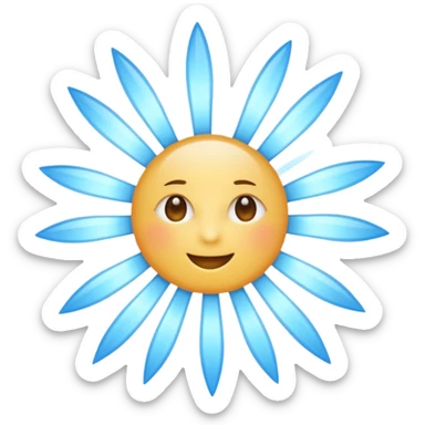 A lot of light blue rays  sticker