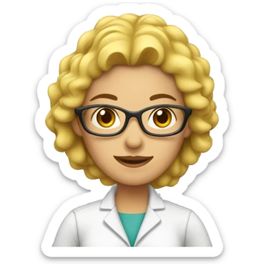 mujer científica  sticker