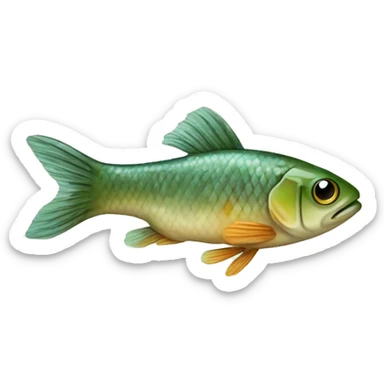 small freshwater fish found in diches and paddy fields in asia sticker