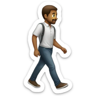 Emmanuel Marcon walking sneaky sticker