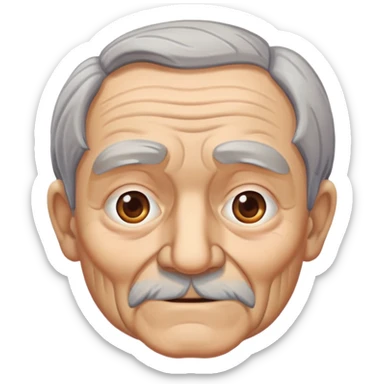 old man in outdoor portrait sticker