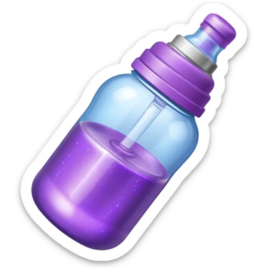 glitter purple and cian feeding bottle sticker