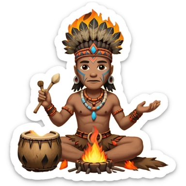 SHAMAN DRUM FIRE sticker