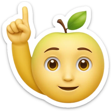 A 3D Apple-style yellow round emoji, neutral face with simple cartoonish eyes, raising one hand, thumb pointing backward over the shoulder to indicate “past” or “behind,” clean minimal background, smooth bright style sticker