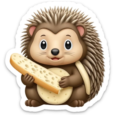 Porcupine holding Alfredo  sticker