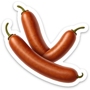 Chorizo Cinematic Realistic Chorizo Dish Emoji, depicted as a single, perfectly spiced sausage, rendered with rich textures and dynamic, appetizing lighting. sticker