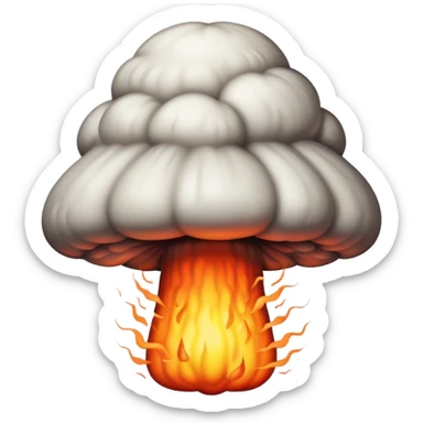 Atomic bomb explosionBig scary atomic bomb mushroom cloud, dark and scary sticker