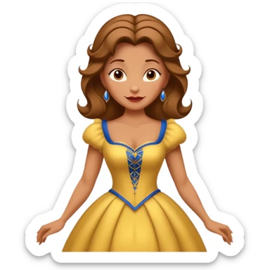 A middle-aged lady character from the fairy tale Beauty and the Beast — she was turned into a wardrobe and is around 40 years old. Based on the wardrobe’s original form, she has an anthropomorphic face. sticker