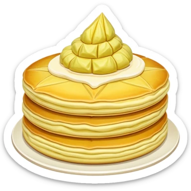 Chinese durian pancake, yellow pastry with cream filling sticker