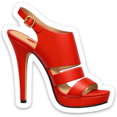 poked out over 2 cm the edge of her high-heeled sandals. sticker