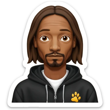 snoop dogg with black hoodie sticker