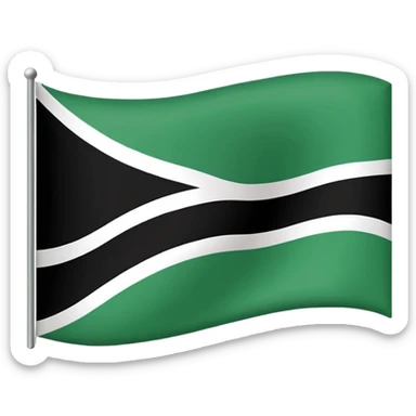 Make the flag of the Ural Republic, white, green, black sticker