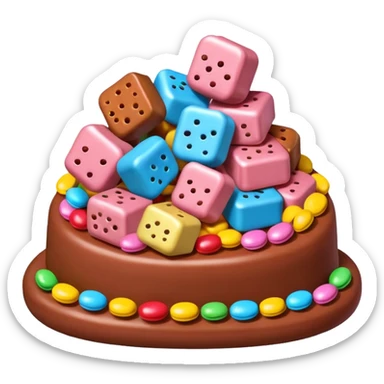 candy land  surreal SPAM sweets landscape sticker