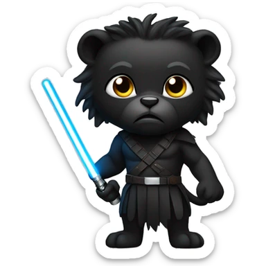 Black beast with a lightsaber  sticker