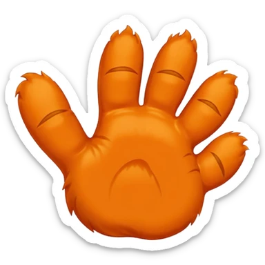 Waving cat paw sticker