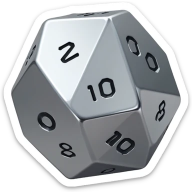 Dice d20 sticker