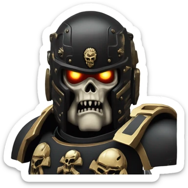 Warhammer 40K chaos space marine head black legion sticker