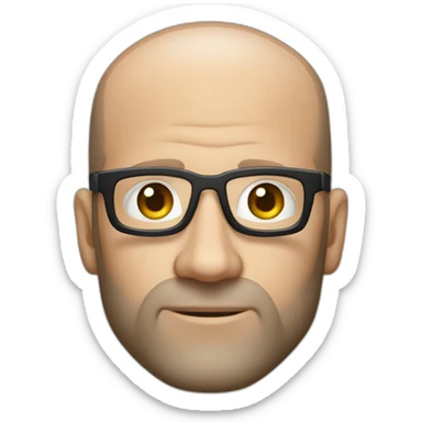 Cooler computer nerd lok like jason statham sticker