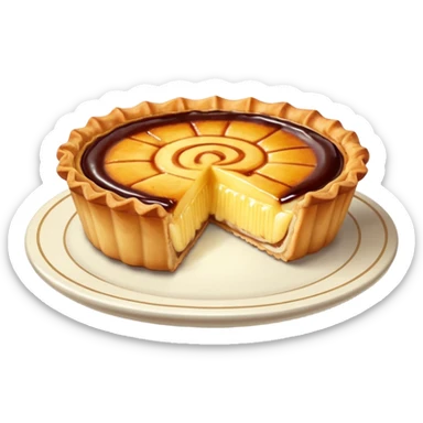 traditional pastel de nata custard tart sticker