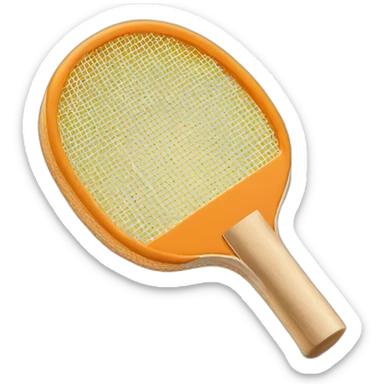 table tennis paddle made with pretzel sticker