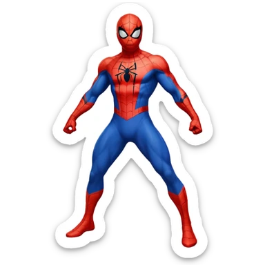 Spider-Man superhero in classic red and blue costume sticker