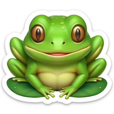 Meme-Worthy Cute Sleeping Green Tree Frog Portrait Emoji, Head resting peacefully with a contented smile, showcasing a compact, vividly green body with softly closed, serene eyes, Simplified yet adorably endearing features, highly detailed, glowing with a soft, drowsy jungle light, high shine, relaxed and utterly lovable, stylized with an air of playful laziness, soft glowing outline, capturing the essence of a sleeping green tree frog that feels destined to become the next viral icon of adorable rest! sticker