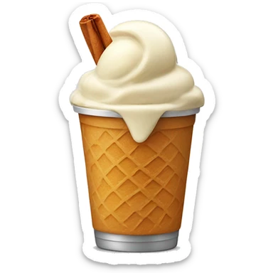 Apple cinnamon ice cream in a pint  sticker