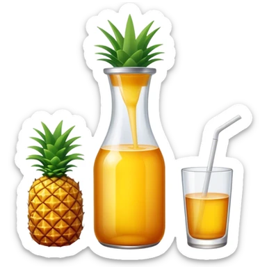 Pineapple juice bottle sticker