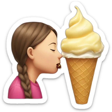 Greta thunberg kiss an ice cream sticker