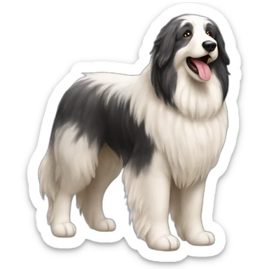 Dog old engliish sheepdog full-height sticker