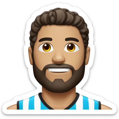 Argentinian basketball player with red and black shirt sticker