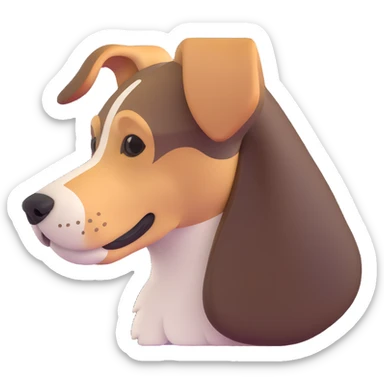 side profile of a dog sticker
