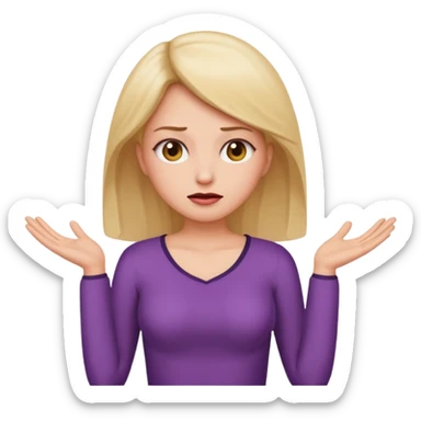 I want the information woman emoji but with the pleading emoji for the face sticker