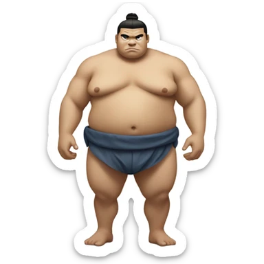 Sumo wrestler rockstar sticker