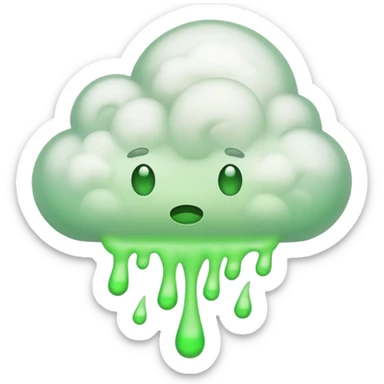 a green fart gas sticker