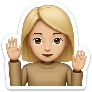 Simple old-style android emoji, but with a awkward emoji, mixed with a 👉👈 on the outside of the emoji. sticker