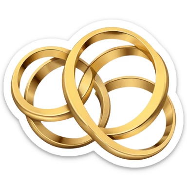 Create a double ring emoji which shows date fixed sticker