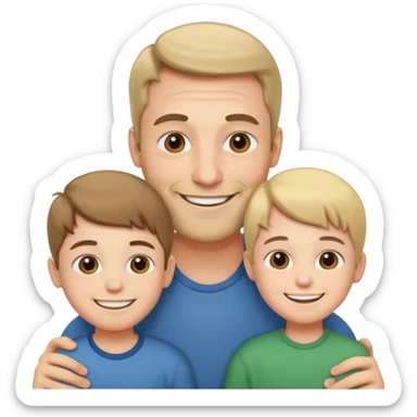 a father with many children sticker